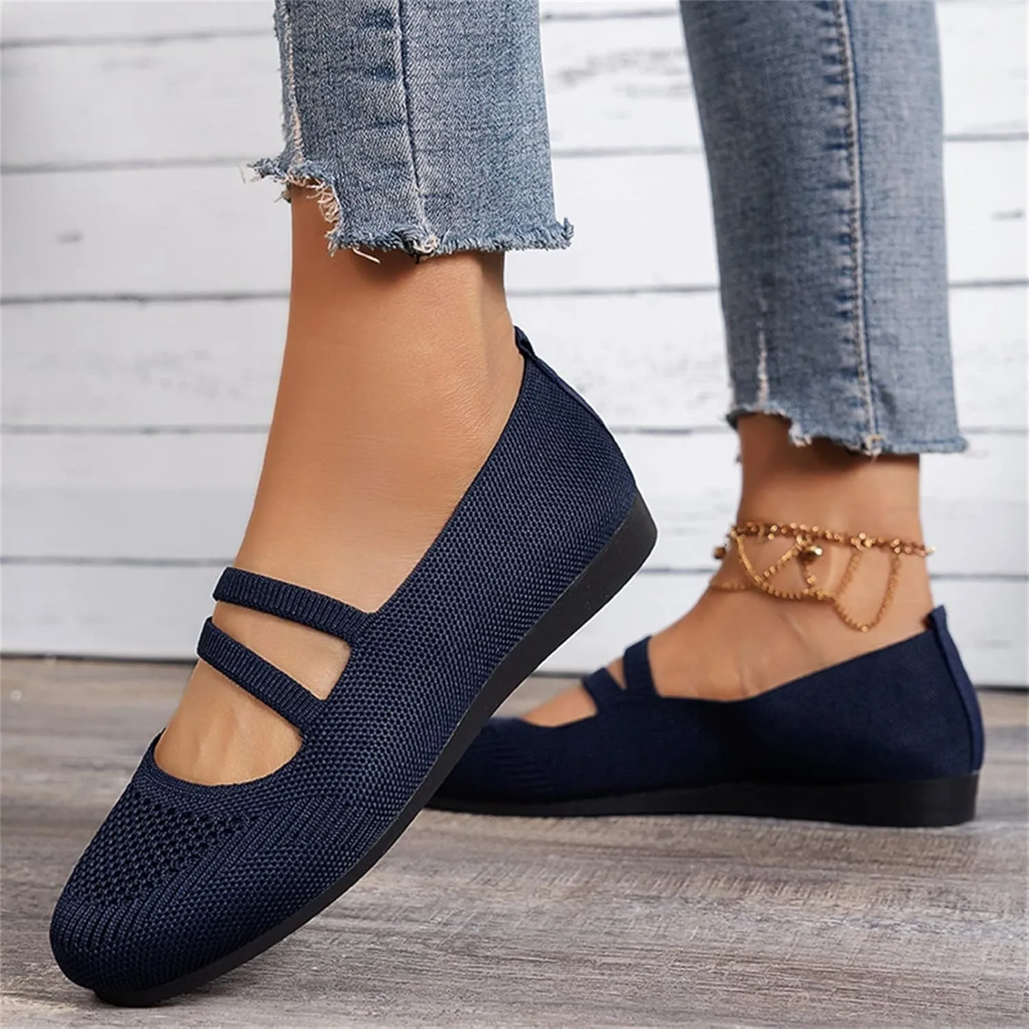 AMDBEL Ballet Flats Shoes for Women Dressy, Women's Ballet Flats Shoes Work Flats Office Shoes Pointed Toe Leopard Flats