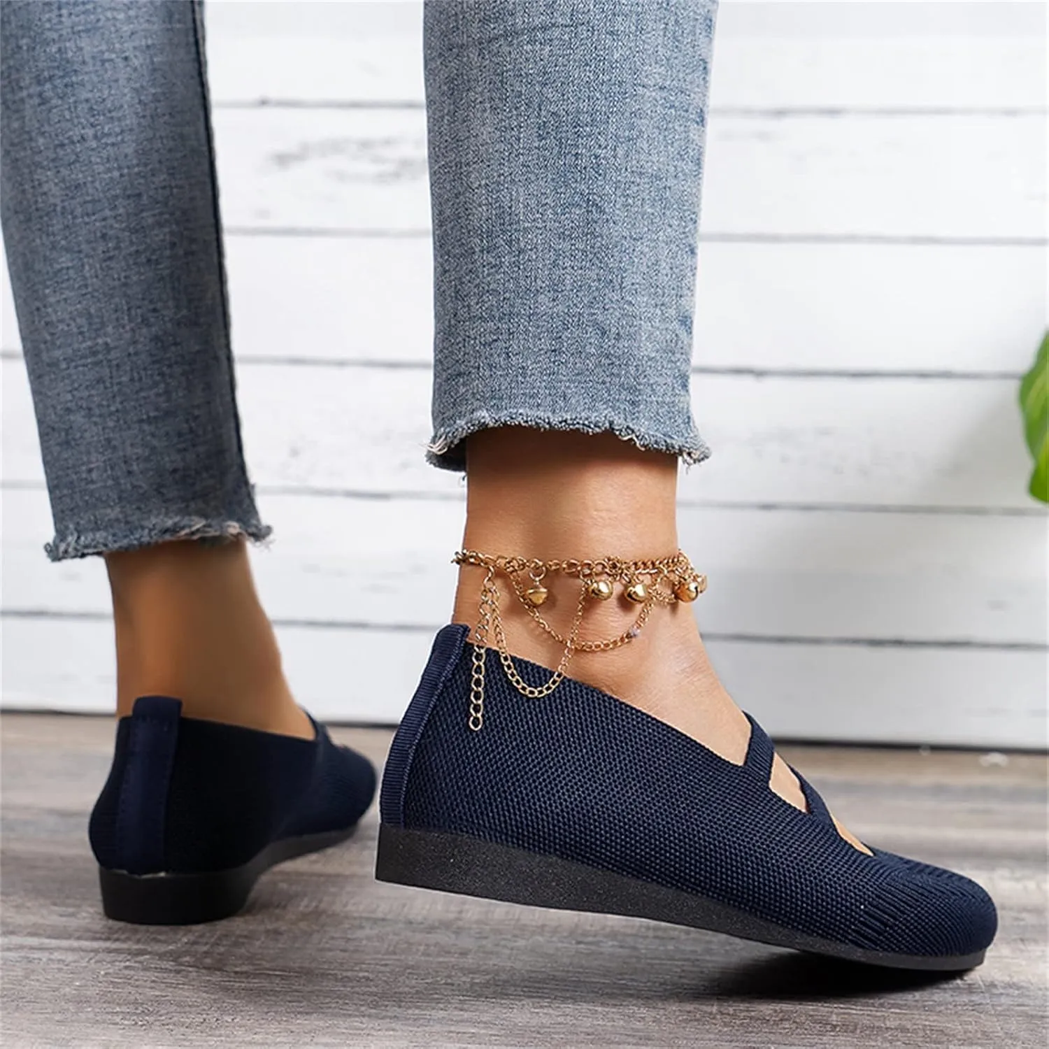 AMDBEL Ballet Flats Shoes for Women Dressy, Women's Ballet Flats Shoes Work Flats Office Shoes Pointed Toe Leopard Flats