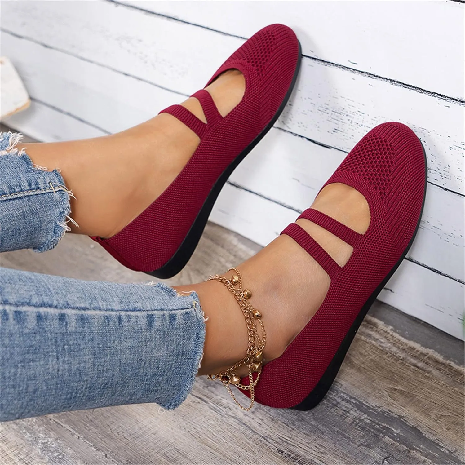 AMDBEL Ballet Flats Shoes for Women Dressy, Women's Ballet Flats Shoes Work Flats Office Shoes Pointed Toe Leopard Flats