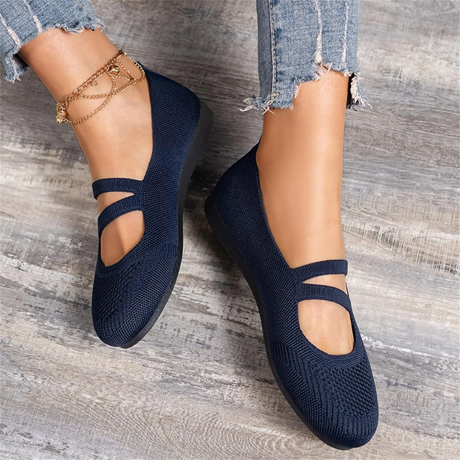 AMDBEL Ballet Flats Shoes for Women Dressy, Women's Ballet Flats Shoes Work Flats Office Shoes Pointed Toe Leopard Flats