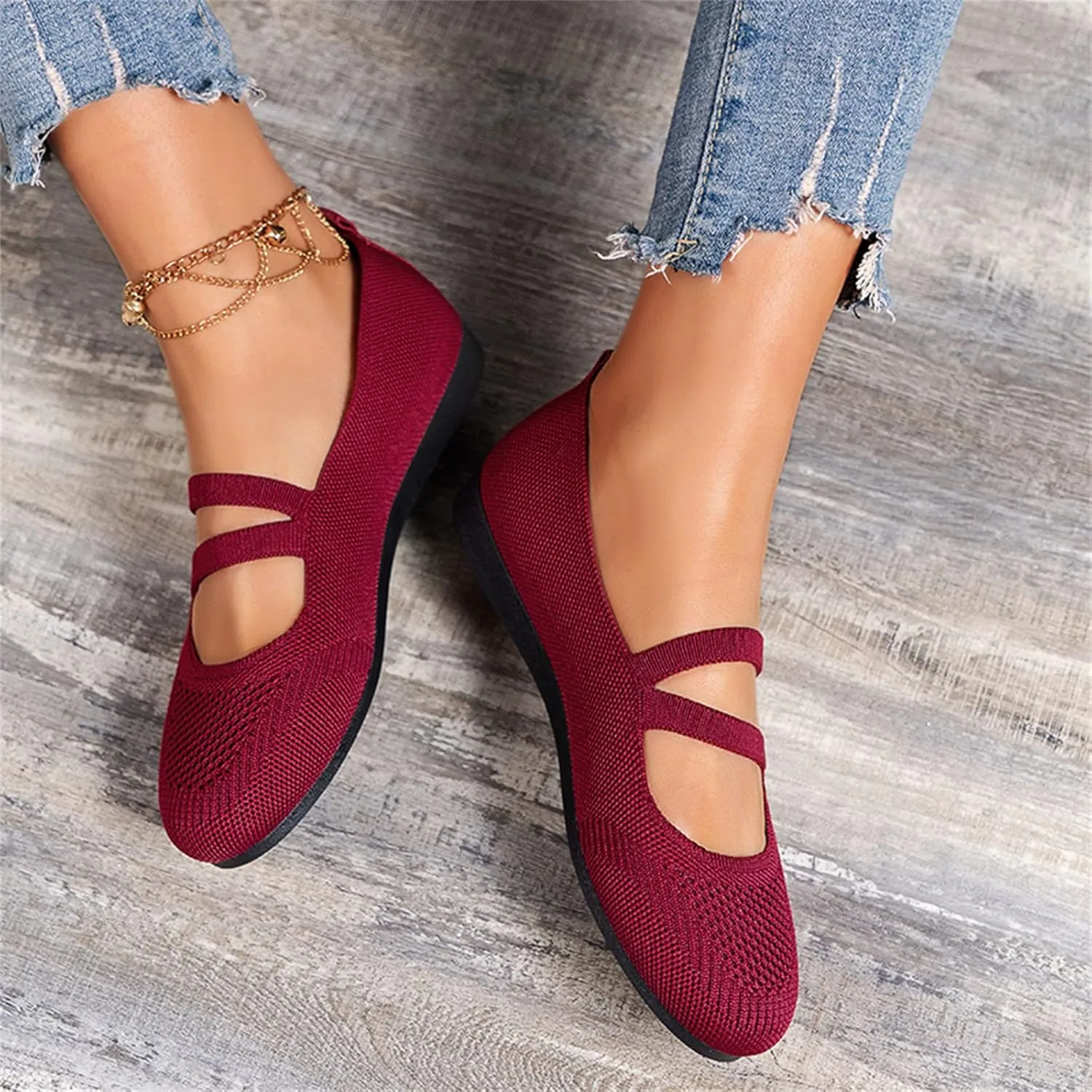 AMDBEL Ballet Flats Shoes for Women Dressy, Women's Ballet Flats Shoes Work Flats Office Shoes Pointed Toe Leopard Flats