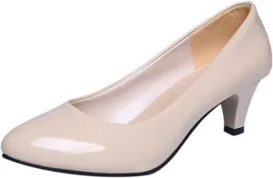 AMDBEL Pumps for Women Dressy Comfortable, Women's Low Kitten Heel Pumps Classic Fashion Dress Pumps Heeled Shoes Office Work