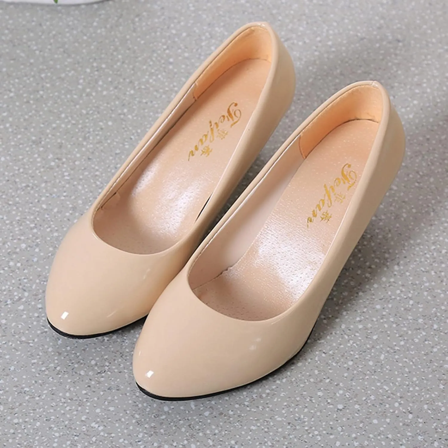 AMDBEL Pumps for Women Dressy Comfortable, Women's Low Kitten Heel Pumps Classic Fashion Dress Pumps Heeled Shoes Office Work