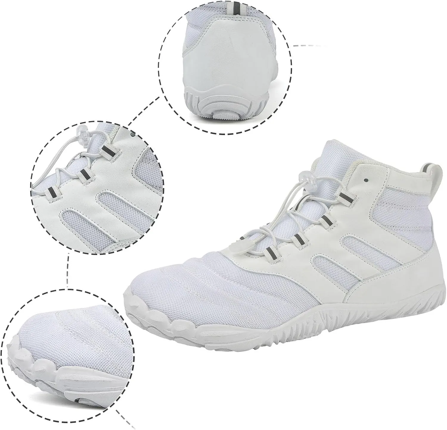 Arch Support Non Slip Minimalist Shoes for Men Breathable Mesh Fashion Sneaker Men's Breathable Barefoot Shoes