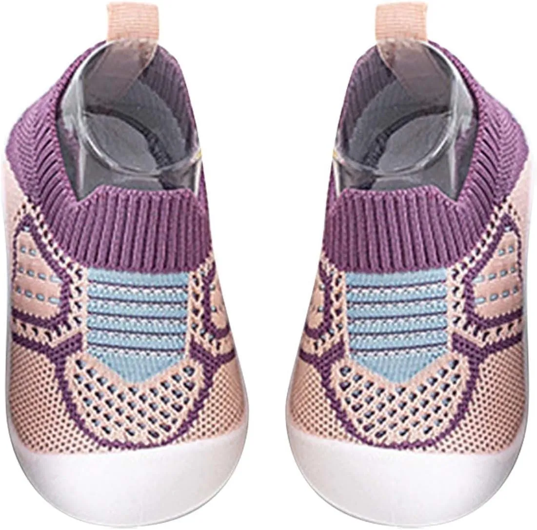 Baby First-Walking Shoes Boys Girls Soft Sole Non Slip Cotton Trainers Canvas Breathable Slip-on Sneakers Outdoor