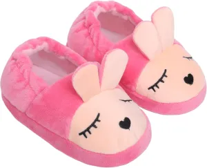 Boys Girls Plush Warm Cute Bunny House Slippers Fuzzy Indoor Bedroom Shoes Animal Soft Cozy Cute Cartoon Plush Anti-Slip Shoes for Toddler Kids