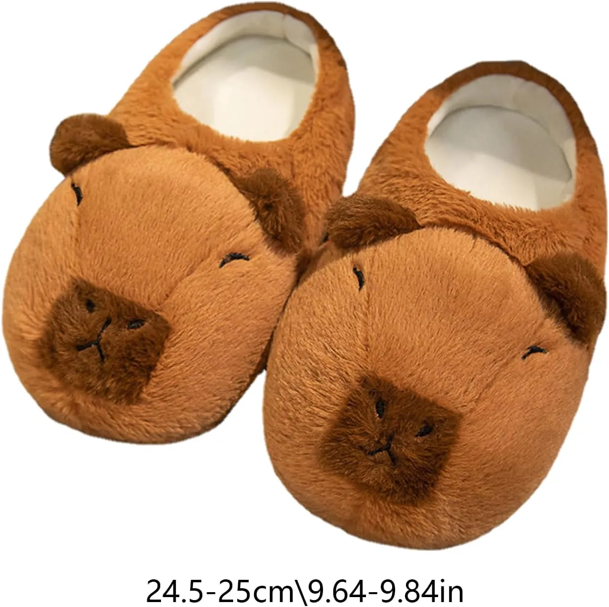 Capybara Plush Cute Animal Slippers - Fuzzy Non Slip Funny Winter Bedroom Slippers for Indoor - Gifts