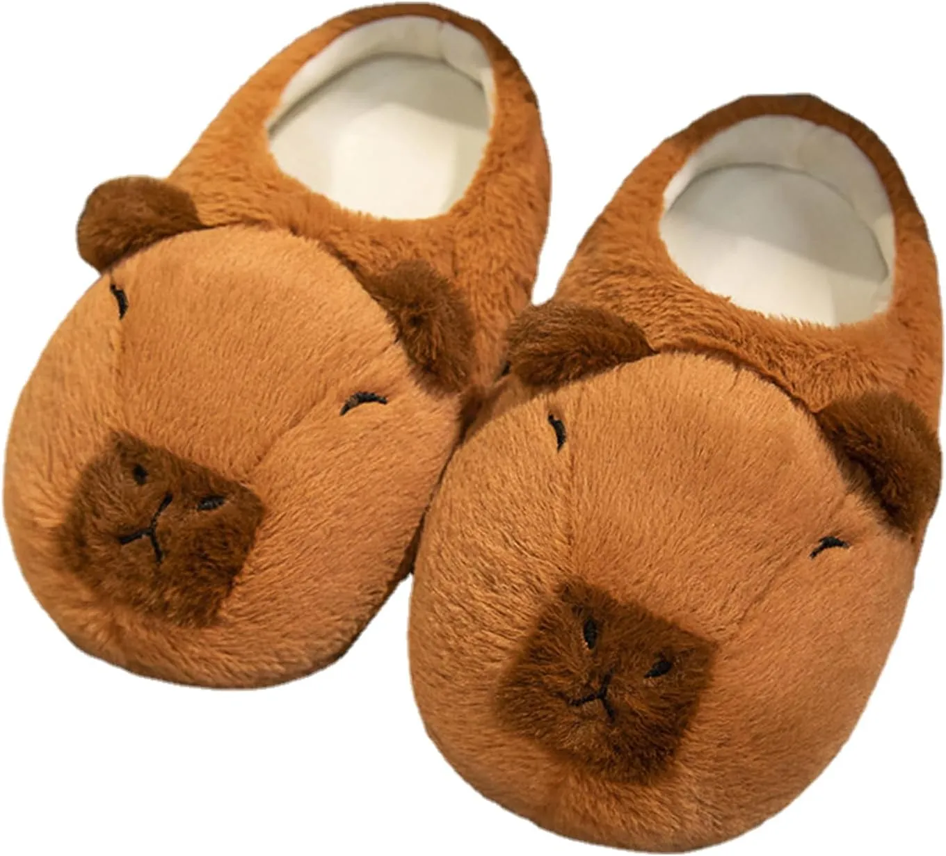 Capybara Plush Cute Animal Slippers - Fuzzy Non Slip Funny Winter Bedroom Slippers for Indoor - Gifts