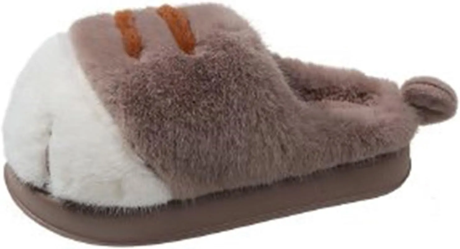 Cat Paw Slippers, Cat Slippers for Women 3D Cat Paw Cartoon Slipper Warm Fluffy Furry Winter Indoor Outdoor Slides