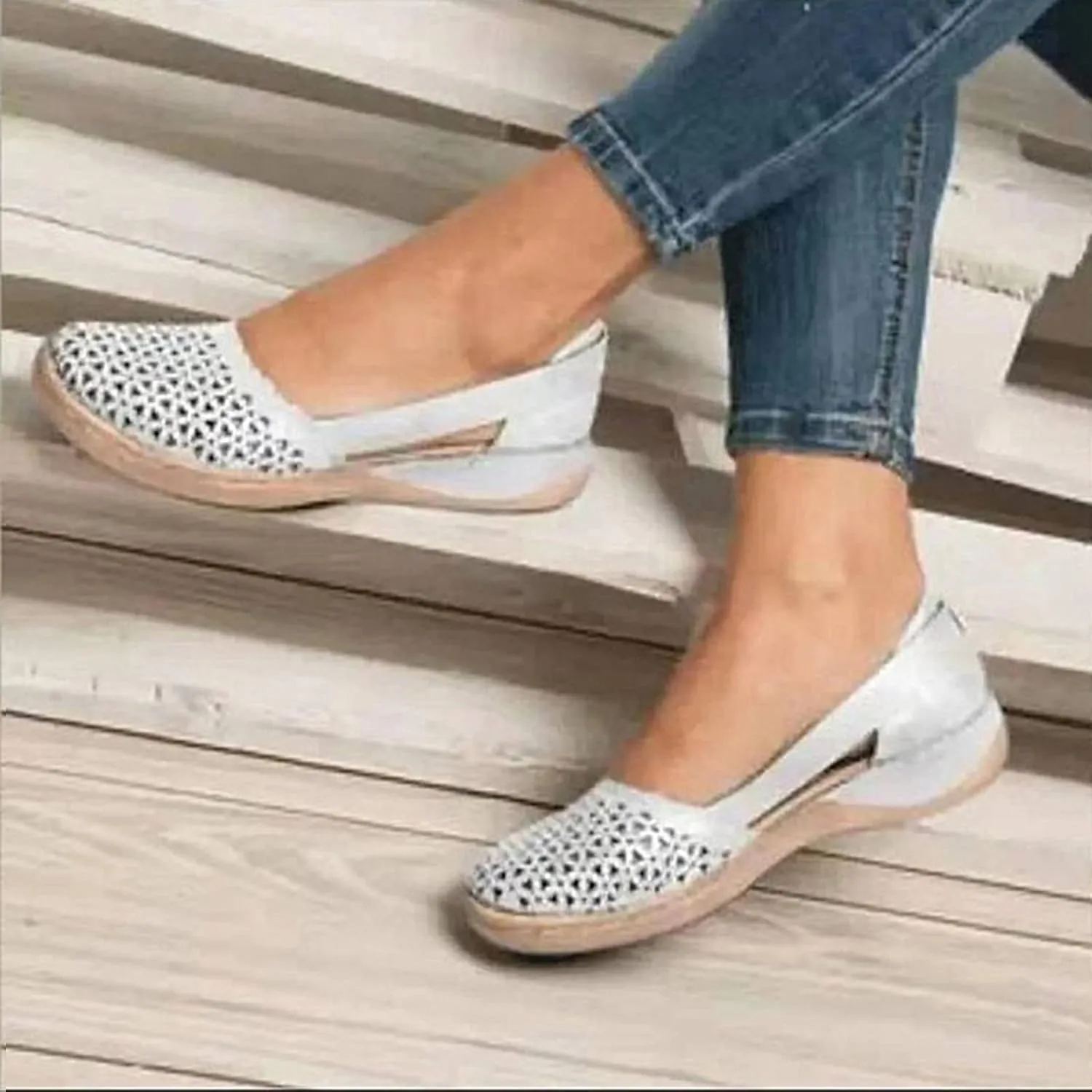 Cathalem Sandals For Women Casual Summer Women's Ultra-Comfy Wedge Sandals Premium Orthopedic Open Toe Sandals