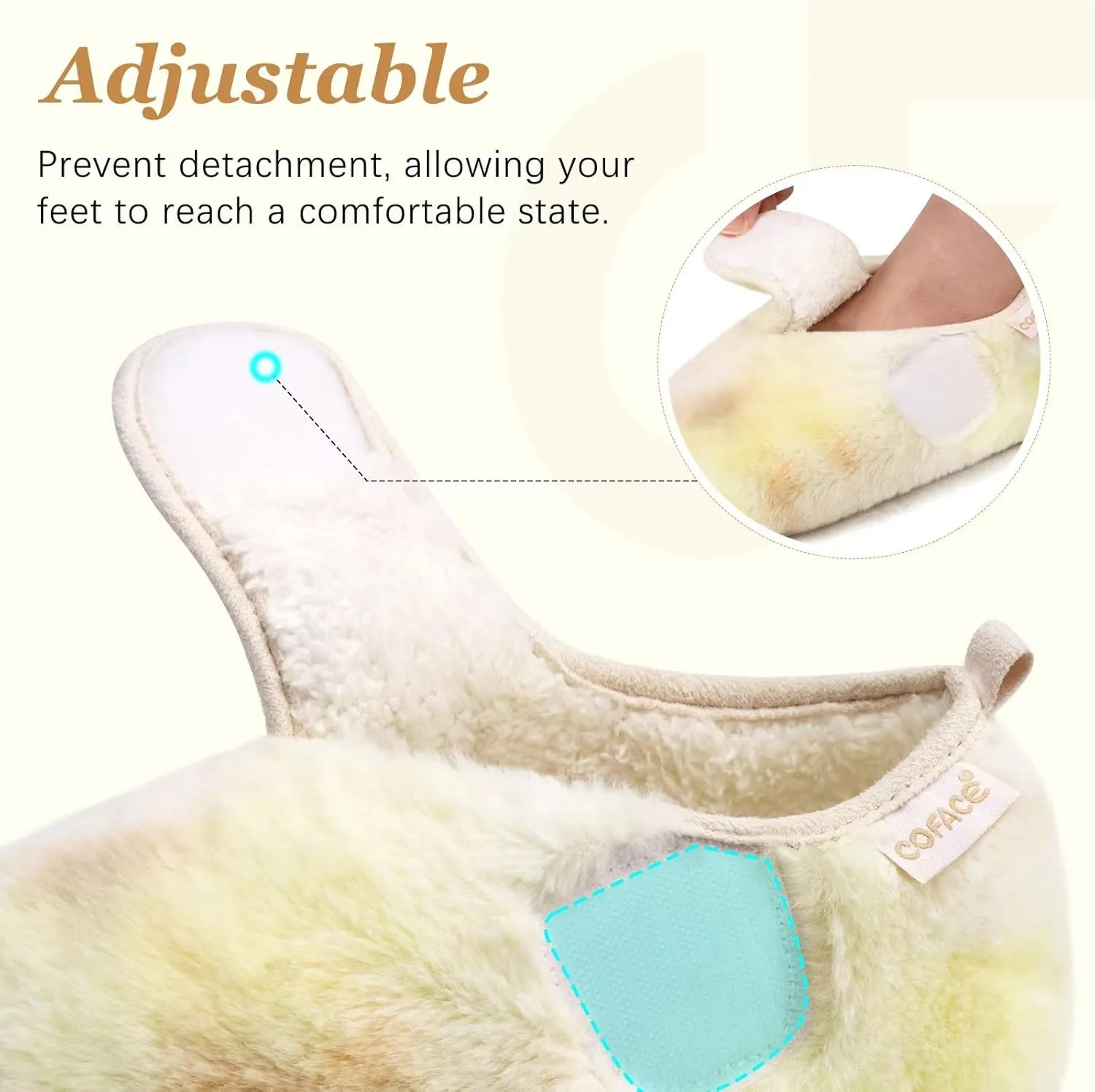 COFACE Women House Slippers Memory Foam Fluffy Slippers Ladies House Shoes Indoor Outdoor
