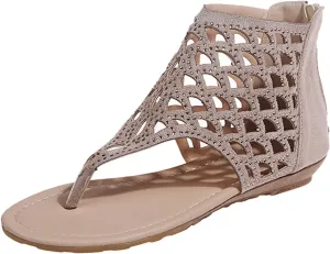 Comfortable Slip on Slide Sandals for Women Splicing Soft Sole Breathable Shoes Casual Non Slip Flat Sandals