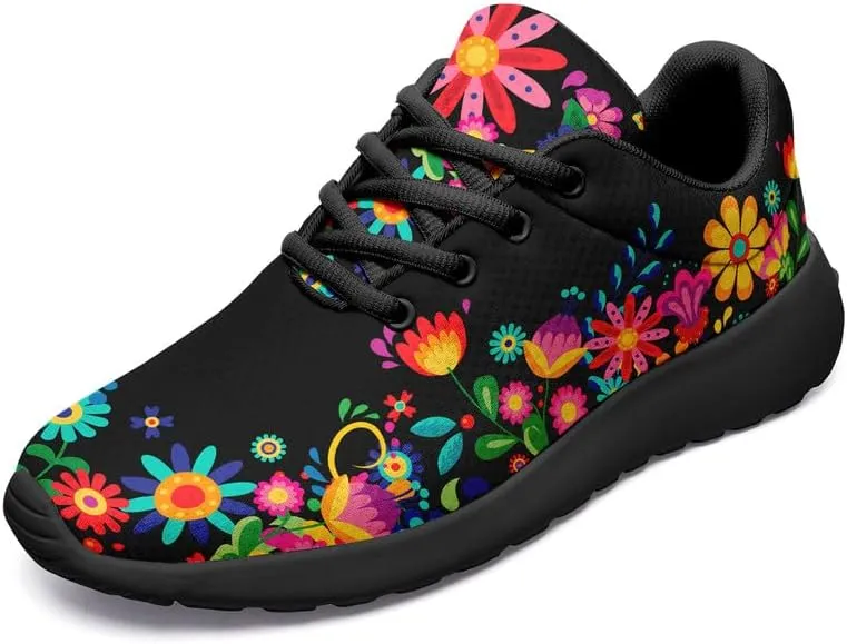 Custom Skull Running Shoes for Women Men Mesh Breathable Comfort Walking Sneaker Sports Athletic Halloween Shoes