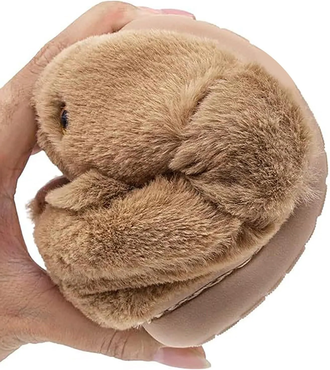 Cute Bunny Slippers For Kids Fuzzy Animal Memory Foam Big Ear Furry Plush Warm Flat Shoes Indoor Non Slip House Shoes