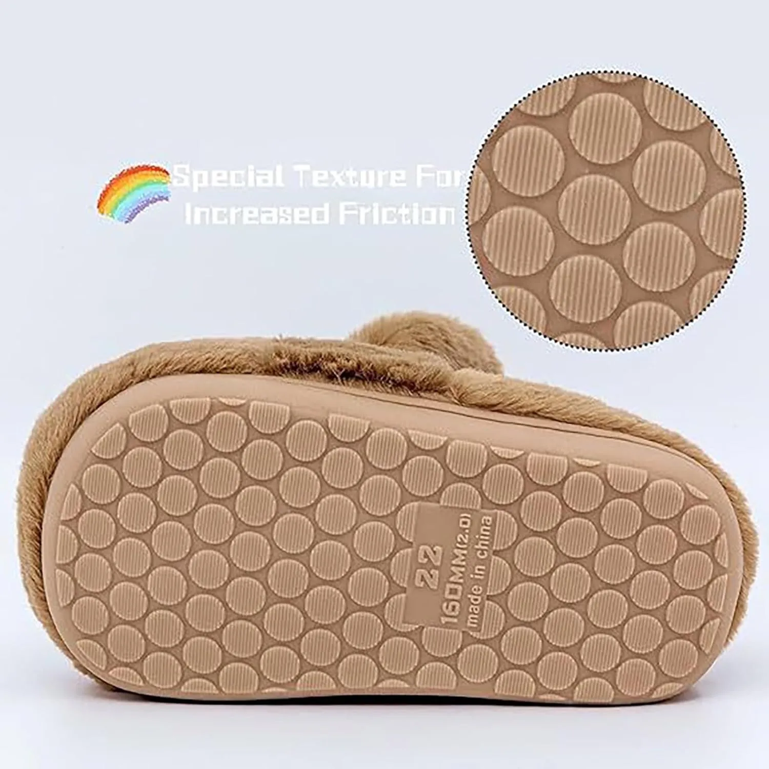Cute Bunny Slippers For Kids Fuzzy Animal Memory Foam Big Ear Furry Plush Warm Flat Shoes Indoor Non Slip House Shoes