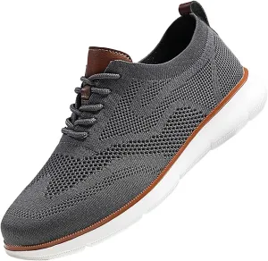 Deals of The Day Clearance Men's Casual Dress Sneakers Oxfords Business Mesh Breeze Urban Ultra Comfortable Shoes Mens Slip On Sneakers Mesh Shoes Men Slip on Sneakers Woven Orthopedic