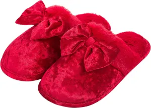 DL Womens Fluffy Velvet Slip on Scuff Slippers for Women Indoor, Warm Furry Ladies Bedroom Slippers with Non Slip Outsole Pink Gray Size 5-6, 7-8, 9-10