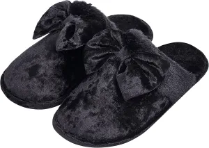 DL Womens Fluffy Velvet Slip on Scuff Slippers for Women Indoor, Warm Furry Ladies Bedroom Slippers with Non Slip Outsole Pink Gray Size 5-6, 7-8, 9-10