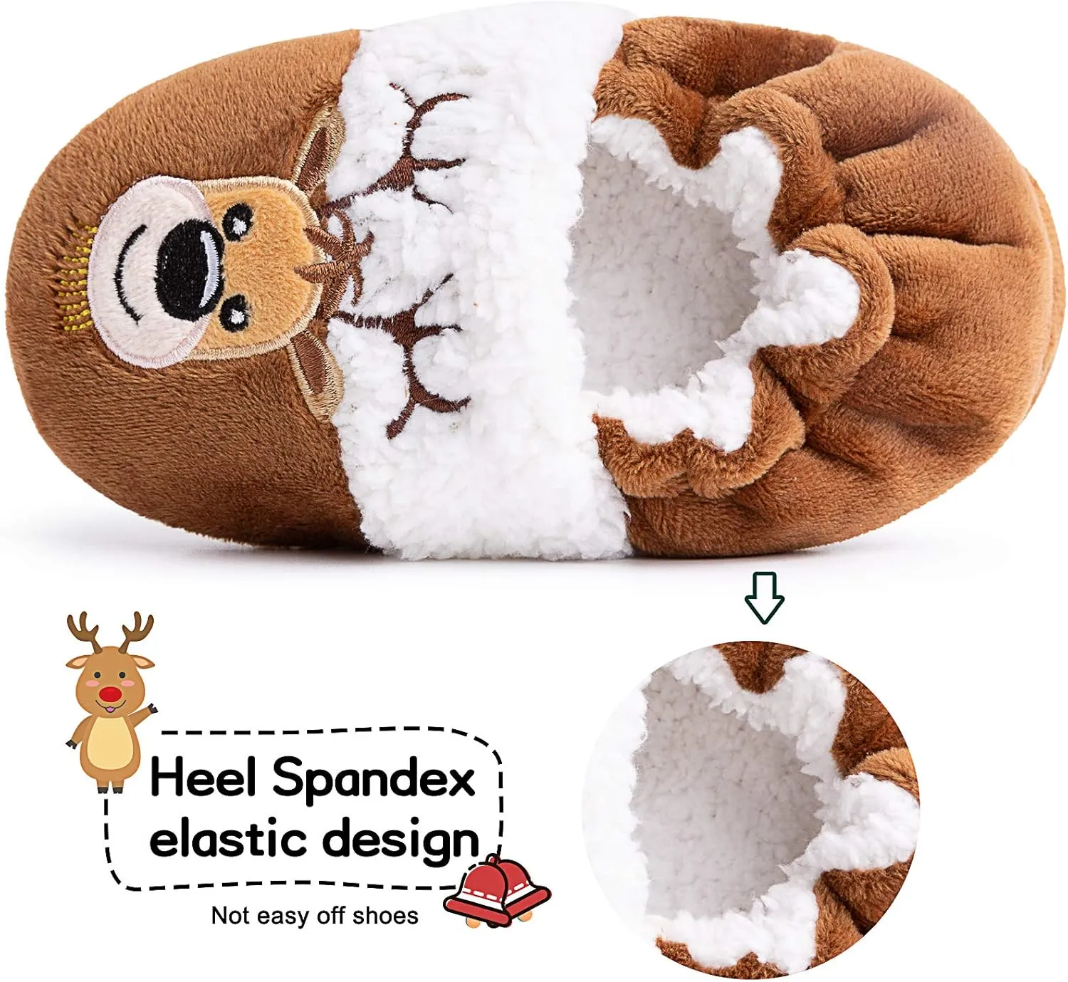 eccbox Toddler Boys Girls Cute Slippers Unicorn Fluffy Fuzzy Winter Warm Slippers Cartoon Animal Plush Indoor House Slip-on Shoes