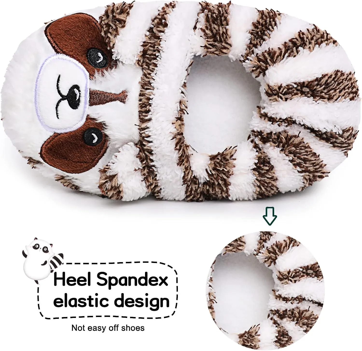 eccbox Toddler Boys Girls Cute Slippers Unicorn Fluffy Fuzzy Winter Warm Slippers Cartoon Animal Plush Indoor House Slip-on Shoes