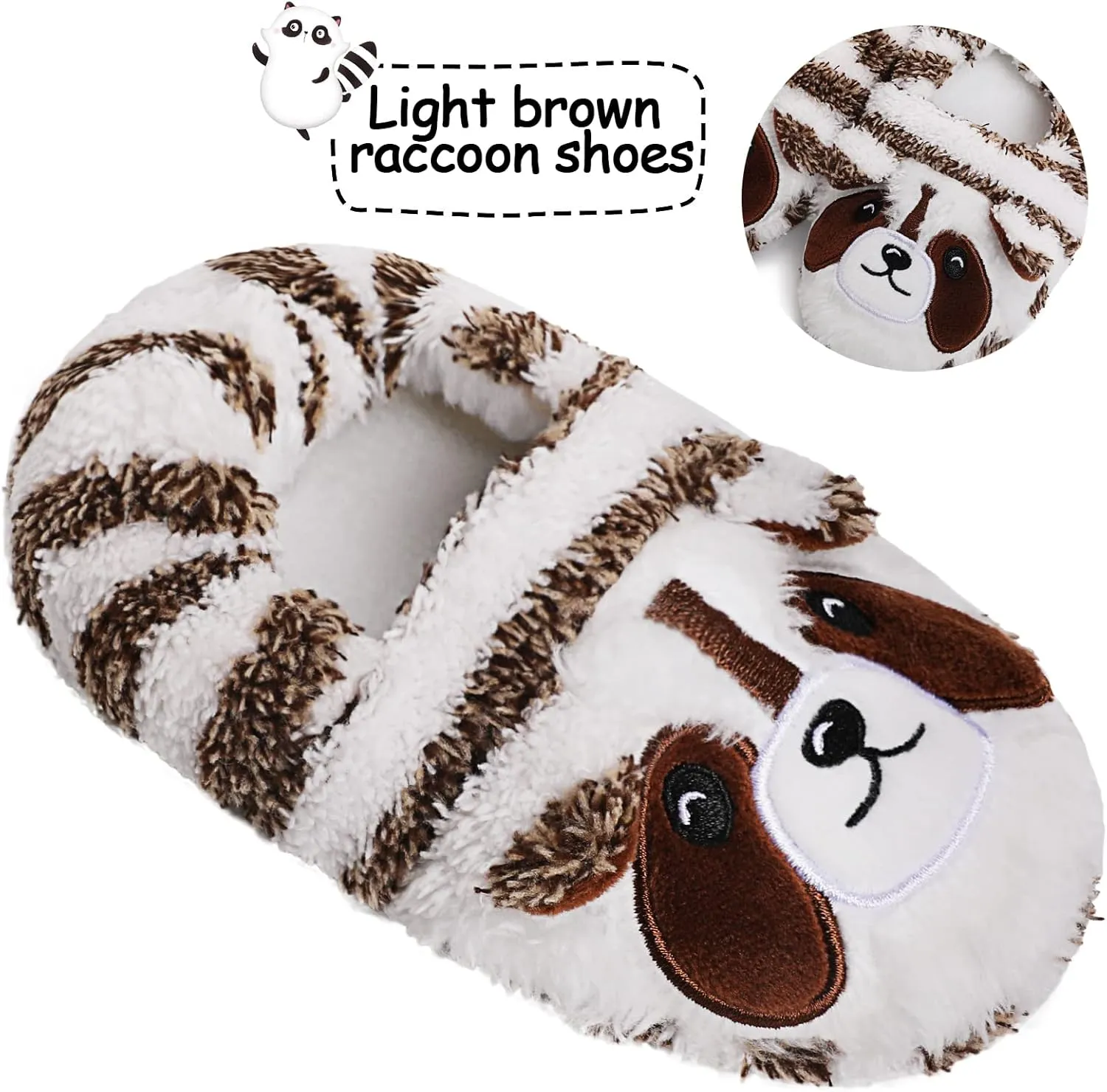 eccbox Toddler Boys Girls Cute Slippers Unicorn Fluffy Fuzzy Winter Warm Slippers Cartoon Animal Plush Indoor House Slip-on Shoes