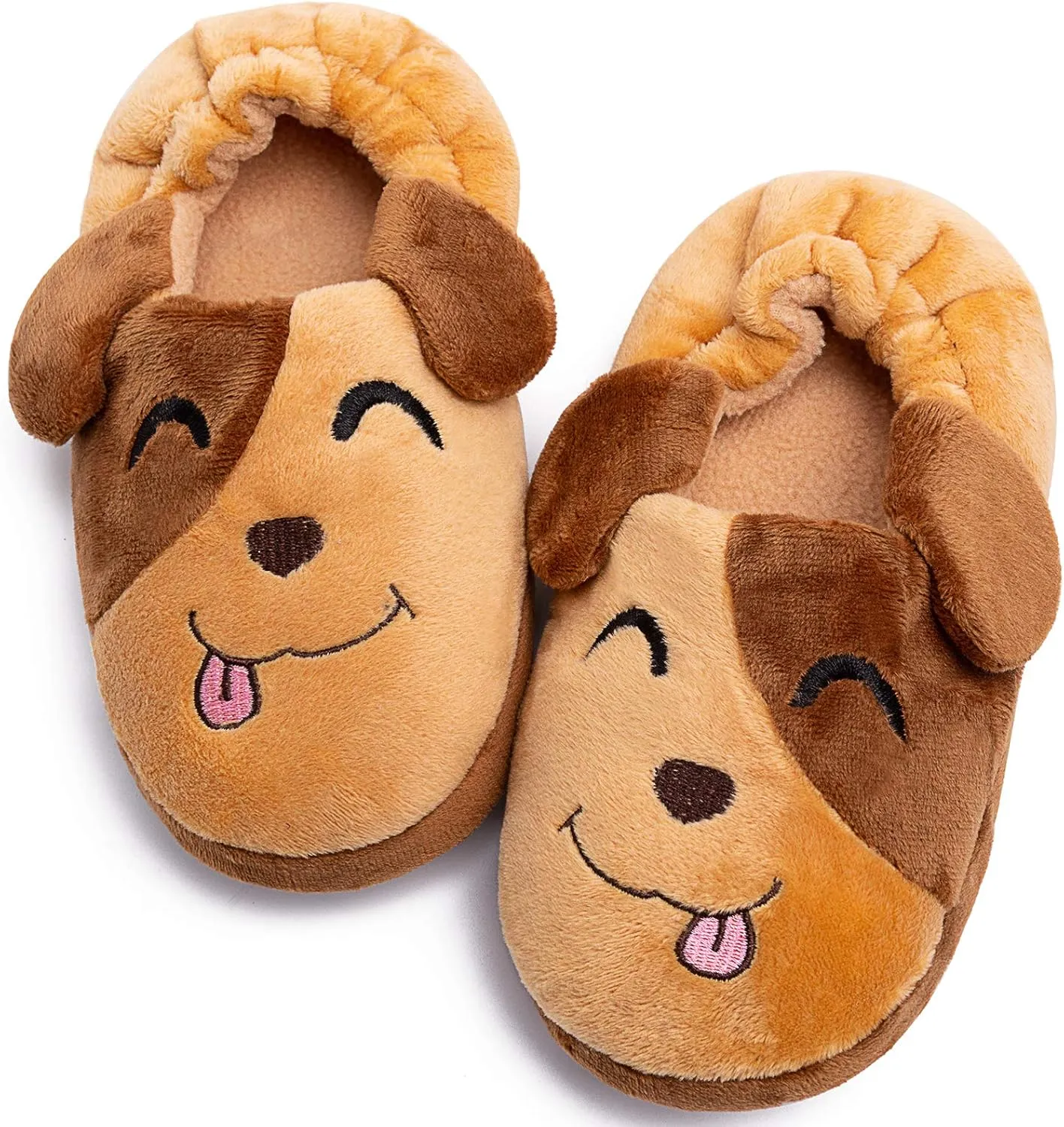eccbox Toddler Boys Girls Cute Slippers Unicorn Fluffy Fuzzy Winter Warm Slippers Cartoon Animal Plush Indoor House Slip-on Shoes