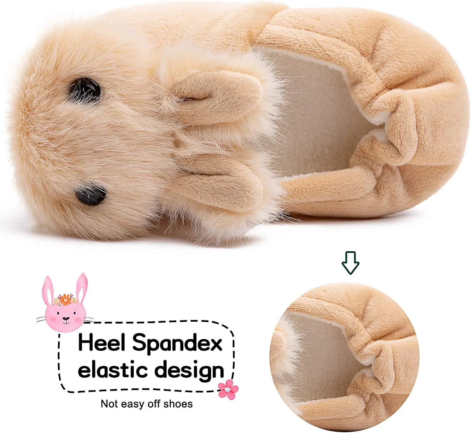 eccbox Toddler Boys Girls Cute Slippers Unicorn Fluffy Fuzzy Winter Warm Slippers Cartoon Animal Plush Indoor House Slip-on Shoes