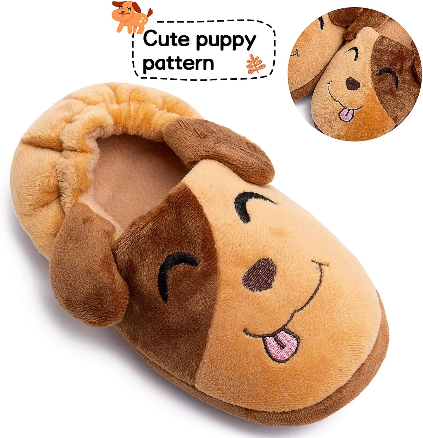 eccbox Toddler Boys Girls Cute Slippers Unicorn Fluffy Fuzzy Winter Warm Slippers Cartoon Animal Plush Indoor House Slip-on Shoes