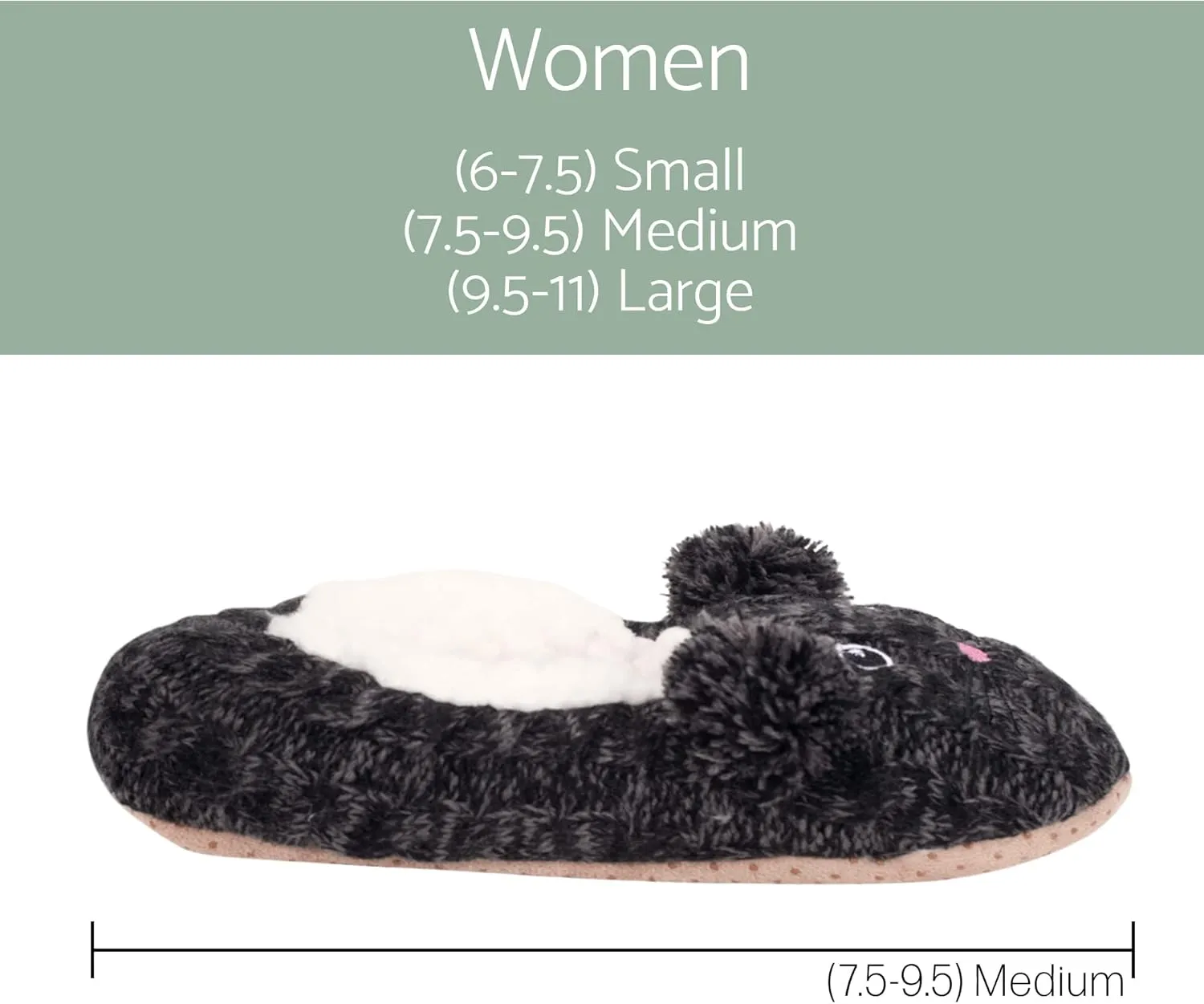 Elanze Designs Womens Animal Cozy Indoor Plush Lined Non Slip Fuzzy Soft Slipper