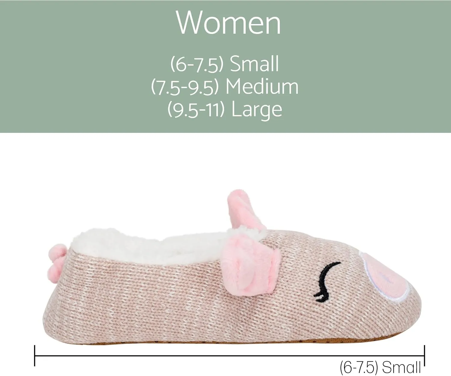 Elanze Designs Womens Animal Cozy Indoor Plush Lined Non Slip Fuzzy Soft Slipper