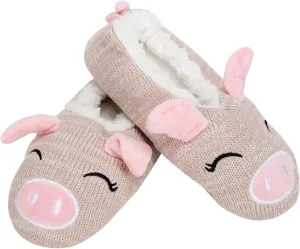 Elanze Designs Womens Animal Cozy Indoor Plush Lined Non Slip Fuzzy Soft Slipper