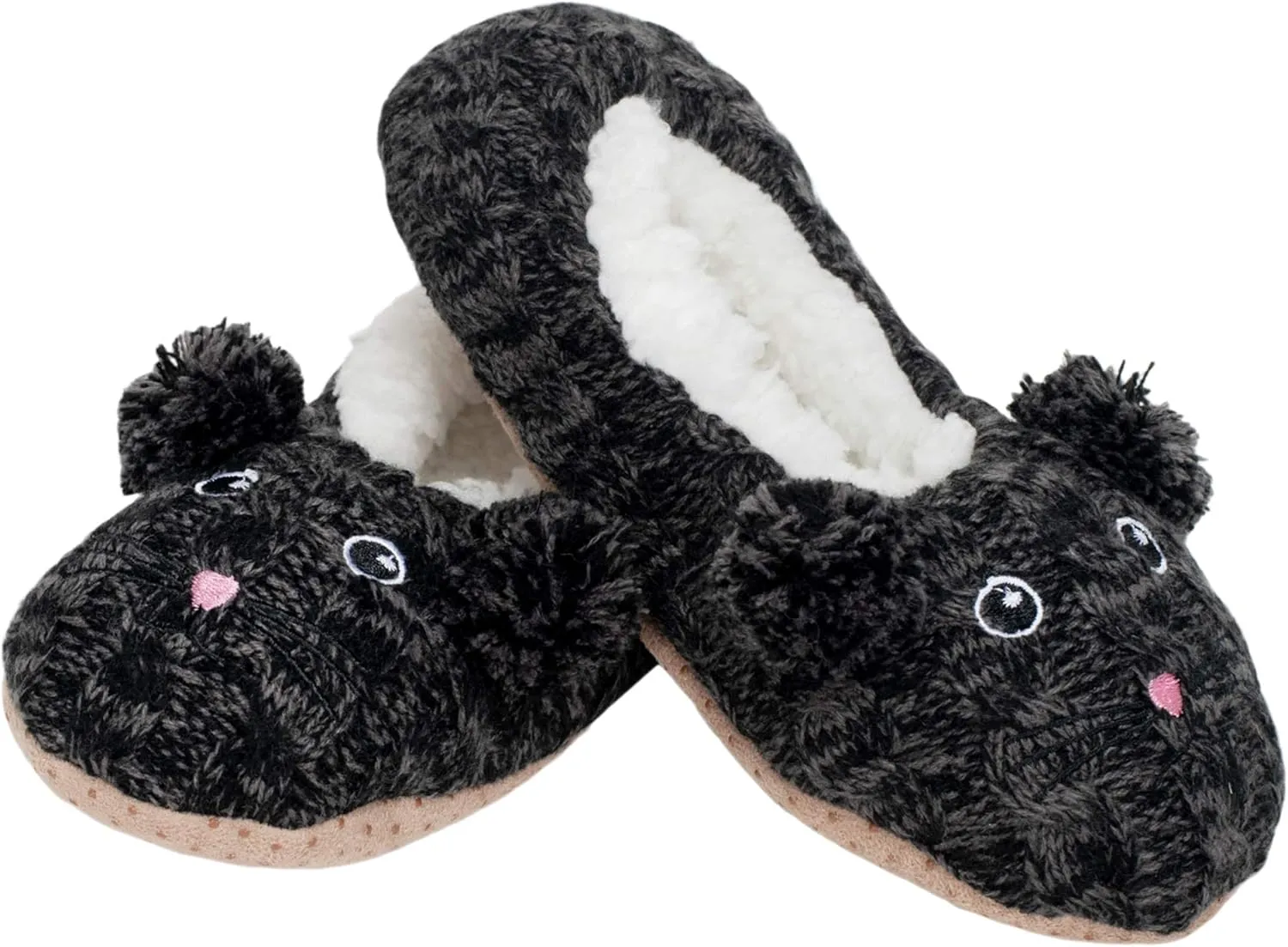 Elanze Designs Womens Animal Cozy Indoor Plush Lined Non Slip Fuzzy Soft Slipper