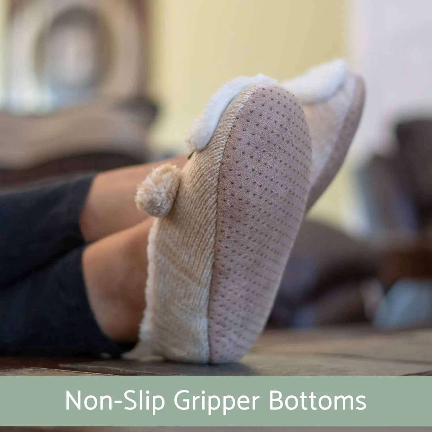 Elanze Designs Womens Animal Cozy Indoor Plush Lined Non Slip Fuzzy Soft Slipper