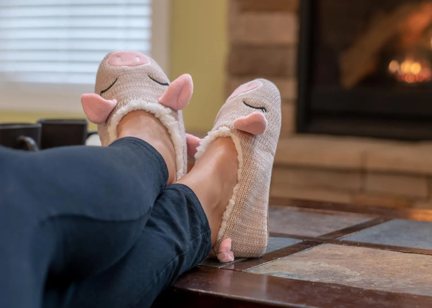 Elanze Designs Womens Animal Cozy Indoor Plush Lined Non Slip Fuzzy Soft Slipper