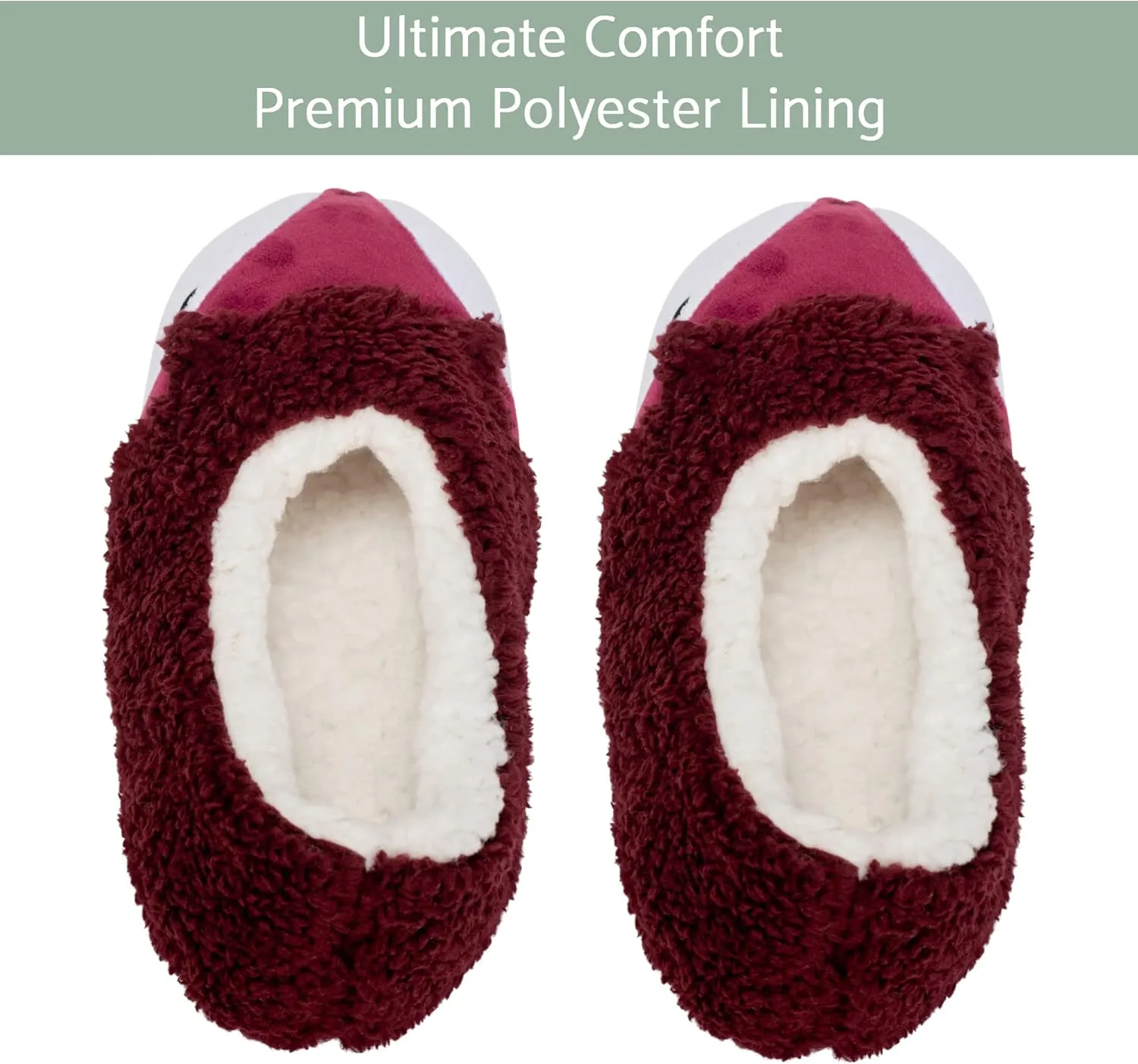 Elanze Designs Womens Animal Cozy Indoor Plush Lined Non Slip Fuzzy Soft Slipper