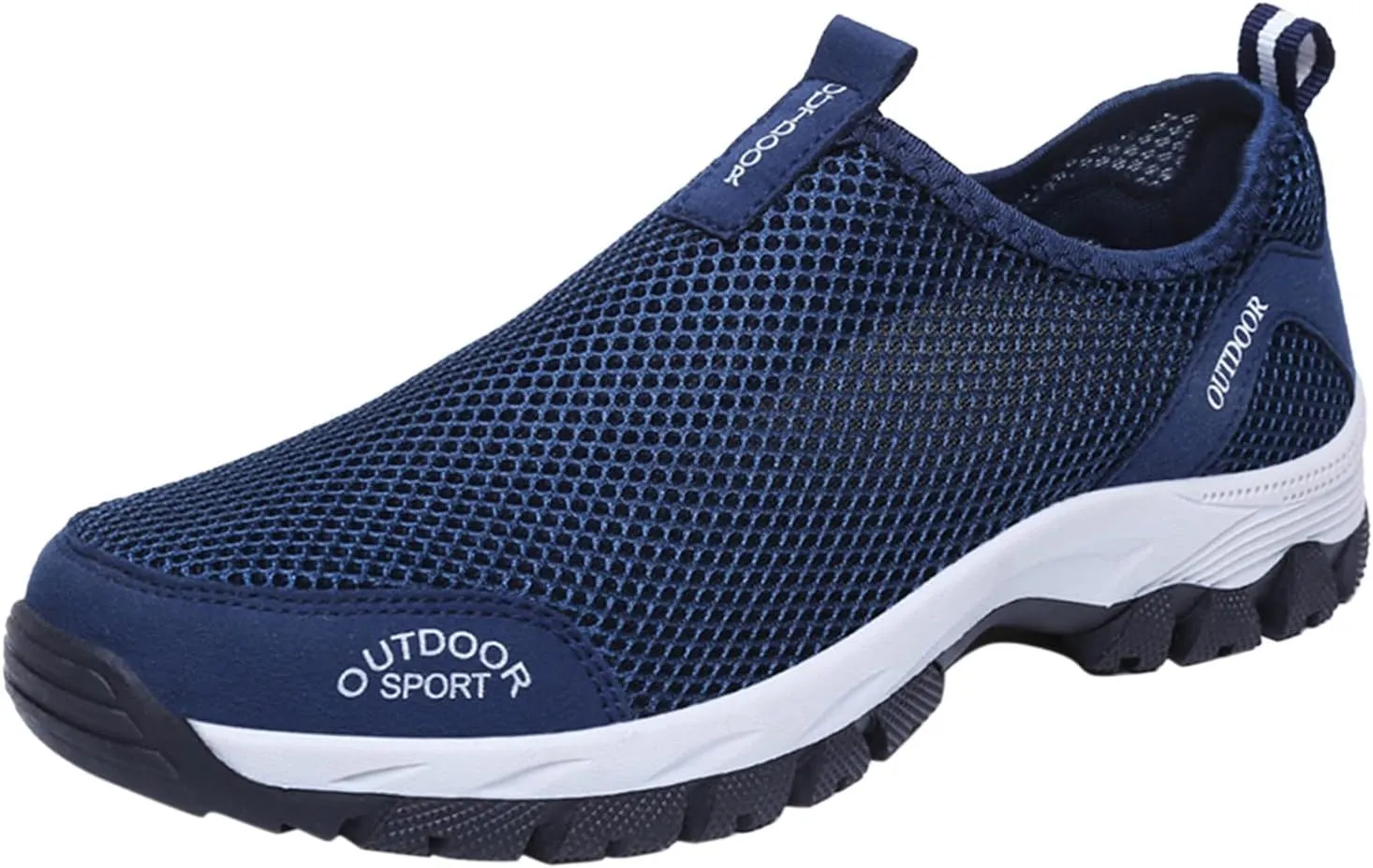 Fashion Spring and Summer Men Sports Shoes Flat Bottom Non Slip Outdoor Hiking Shoes Mesh Breathable Mens Sneaker Boot