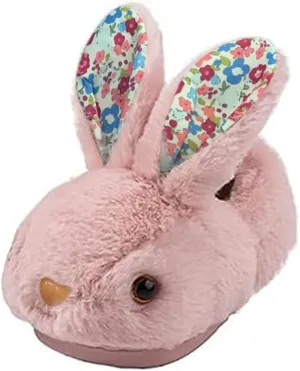 F𝘂r Fuzzy Bunny Ear Slippers for Girls Kids Baby Toddler Infant Cotton Soft Ankle Flat Shoes Winter Non Slip Slipper