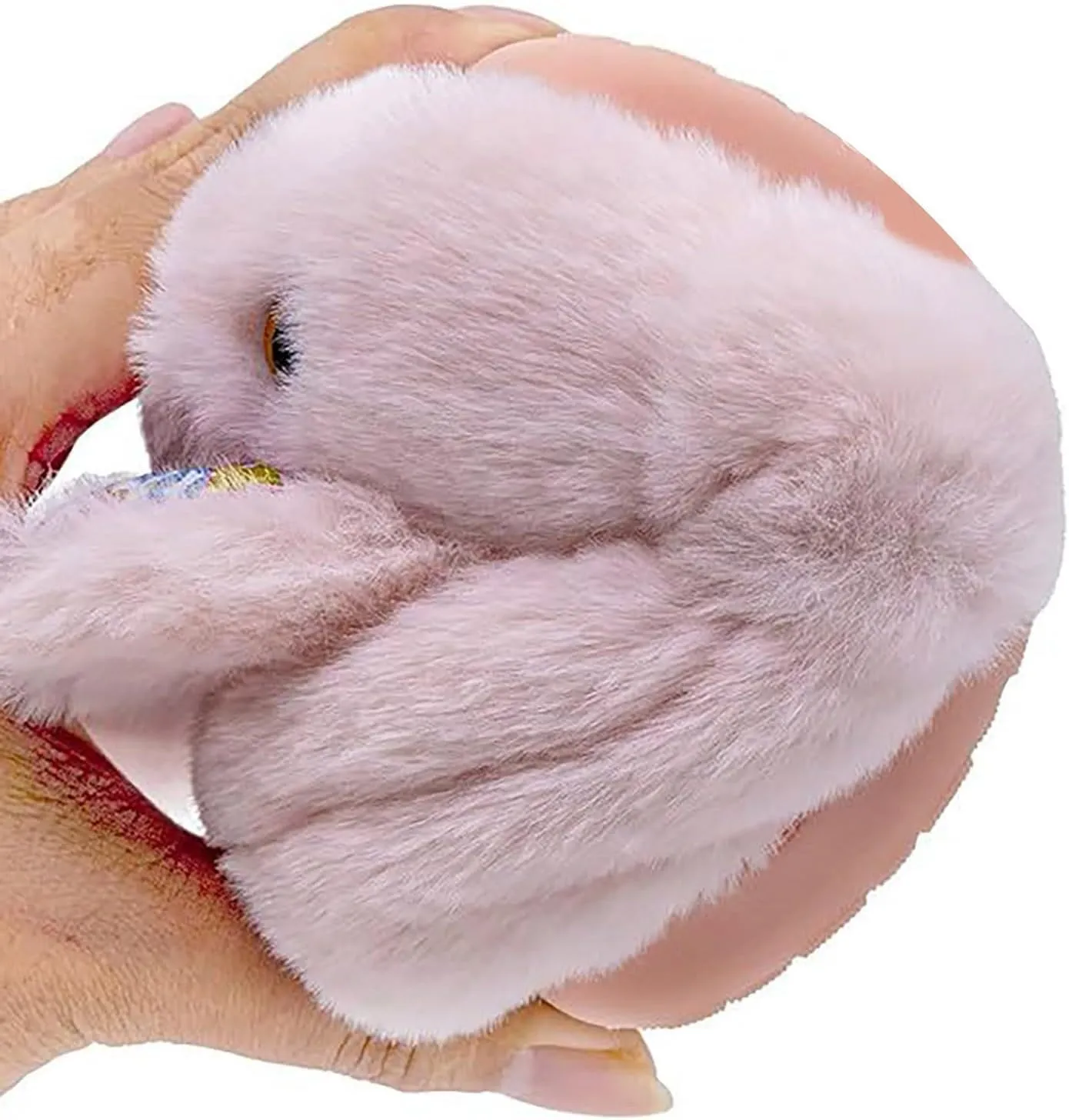 F𝘂r Fuzzy Bunny Ear Slippers for Girls Kids Baby Toddler Infant Cotton Soft Ankle Flat Shoes Winter Non Slip Slipper