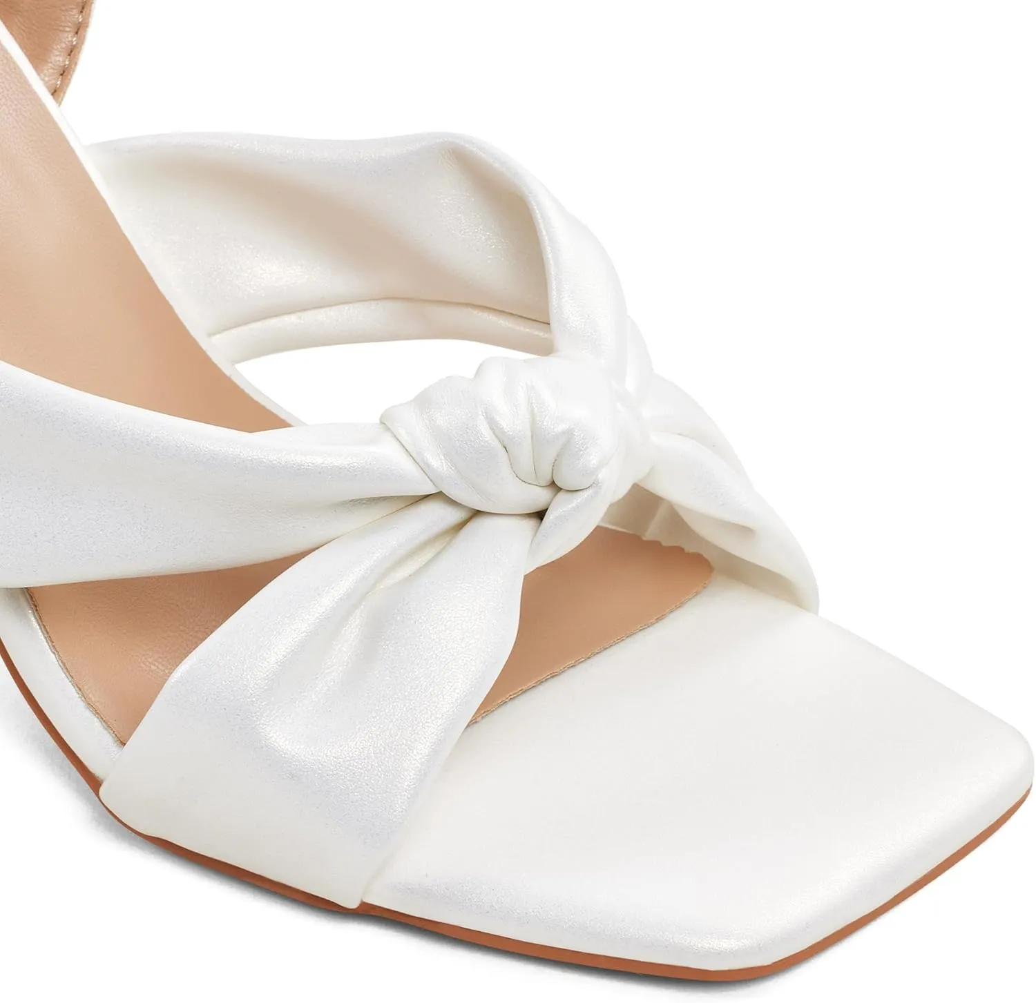 GENSHUO Ankle Strap High Heels Knot Sandals