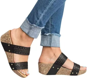 Gibobby Sandals for Women Wide Width,2019 Summer Comfy Platforms Sandal Shoes Beach Holllow Shoe Casual Flip Flops Slippers