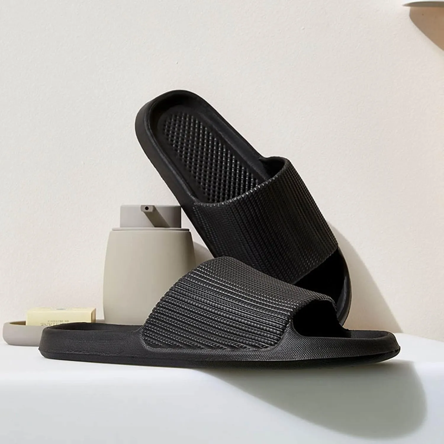 Indoor Slippers Slippers for Men Shower Sandals Mens Shower Shoes Slides for Women Non Slip Pool Beach Bathroom Travel
