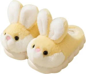 Kids Fuzzy Slippers Cute Bunny Slipper for Girls Boys Ear Plush Toddler Soft Warm Home House Cozy Anti-Slipe Shoes