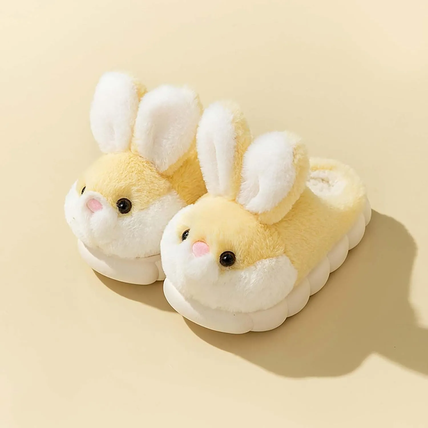 Kids Fuzzy Slippers Cute Bunny Slipper for Girls Boys Ear Plush Toddler Soft Warm Home House Cozy Anti-Slipe Shoes