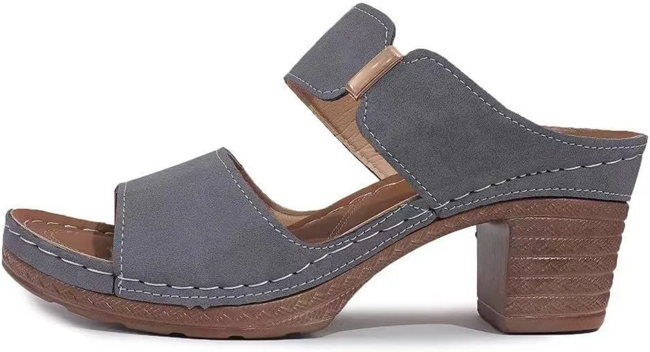 Ladmiple Chunky Heels For Women Wedding Open Toe Block Heeled Dress Sandals Ankle Strap Pump Comfortable Party Dressy Shoes