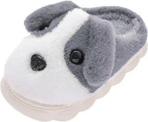 Memory Foam Dog Slipper For Toddler Baby Boys Girls Fuzzy Ear Ankle Shoes Winter Comfy House Shoes Ankle Non Slip