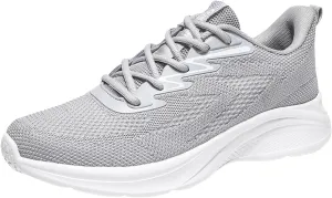 Mens Running Shoes Tennis Sneakers Walking Slip on Gym Workout Athletic Breathable Jogging Sport Casual Mesh Shoe with Arch Support Men's Daily Sneakers for Long Standing