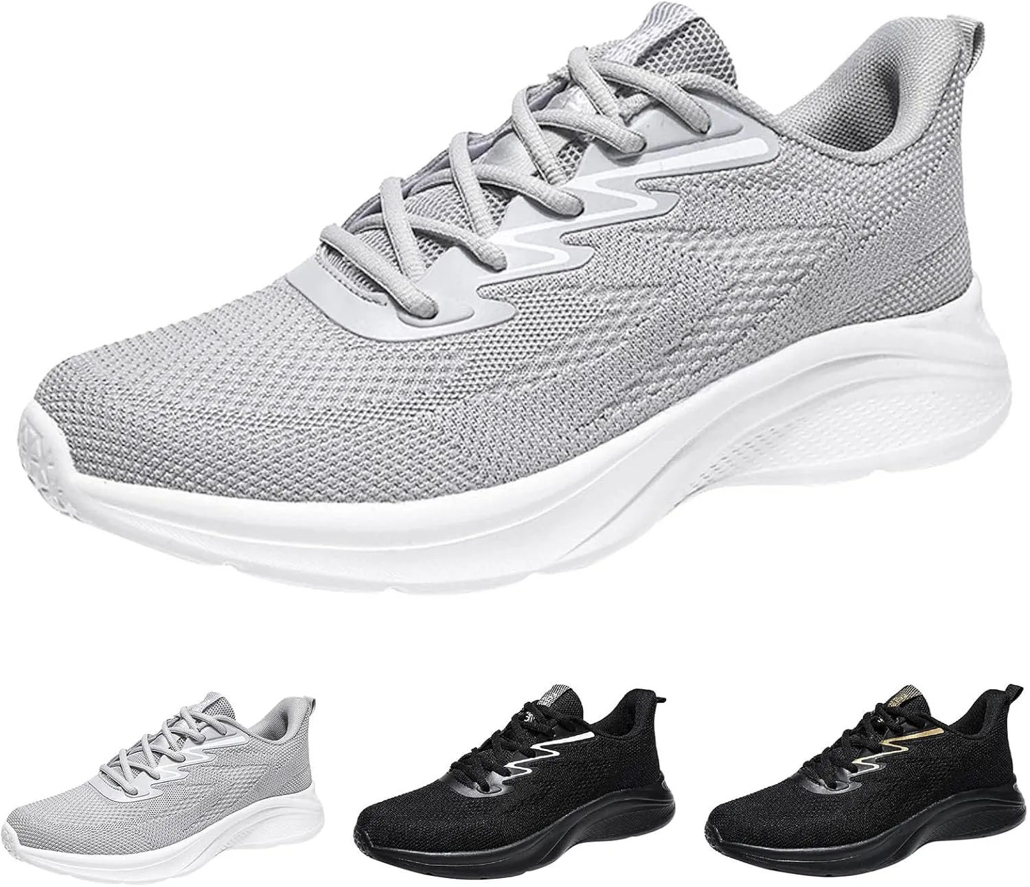 Mens Running Shoes Tennis Sneakers Walking Slip on Gym Workout Athletic Breathable Jogging Sport Casual Mesh Shoe with Arch Support Men's Daily Sneakers for Long Standing