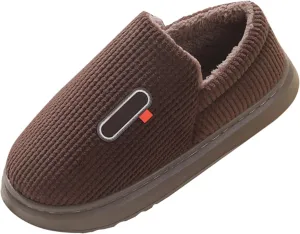 Men's Slippers Fluffy Plush Close Back Anti-Slip Slip On Loafer Shoe Winter Warm Outdoor Travel Comfort Trendy 2024