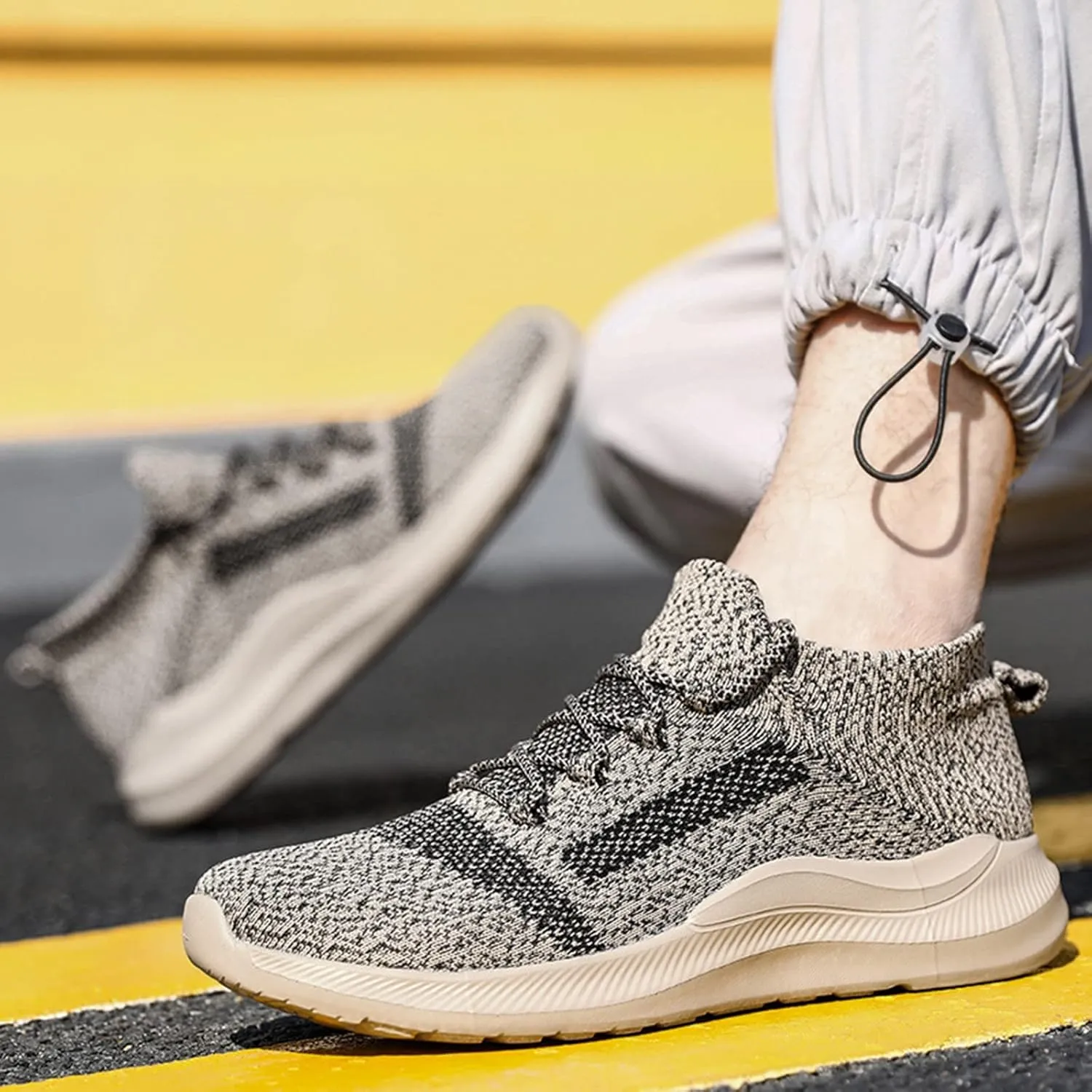 Mens Tennis Shoes Mens Athletic Shoes Slip on Shoe for Men Tennis Shoe for Men Mesh Breathable Sneaker