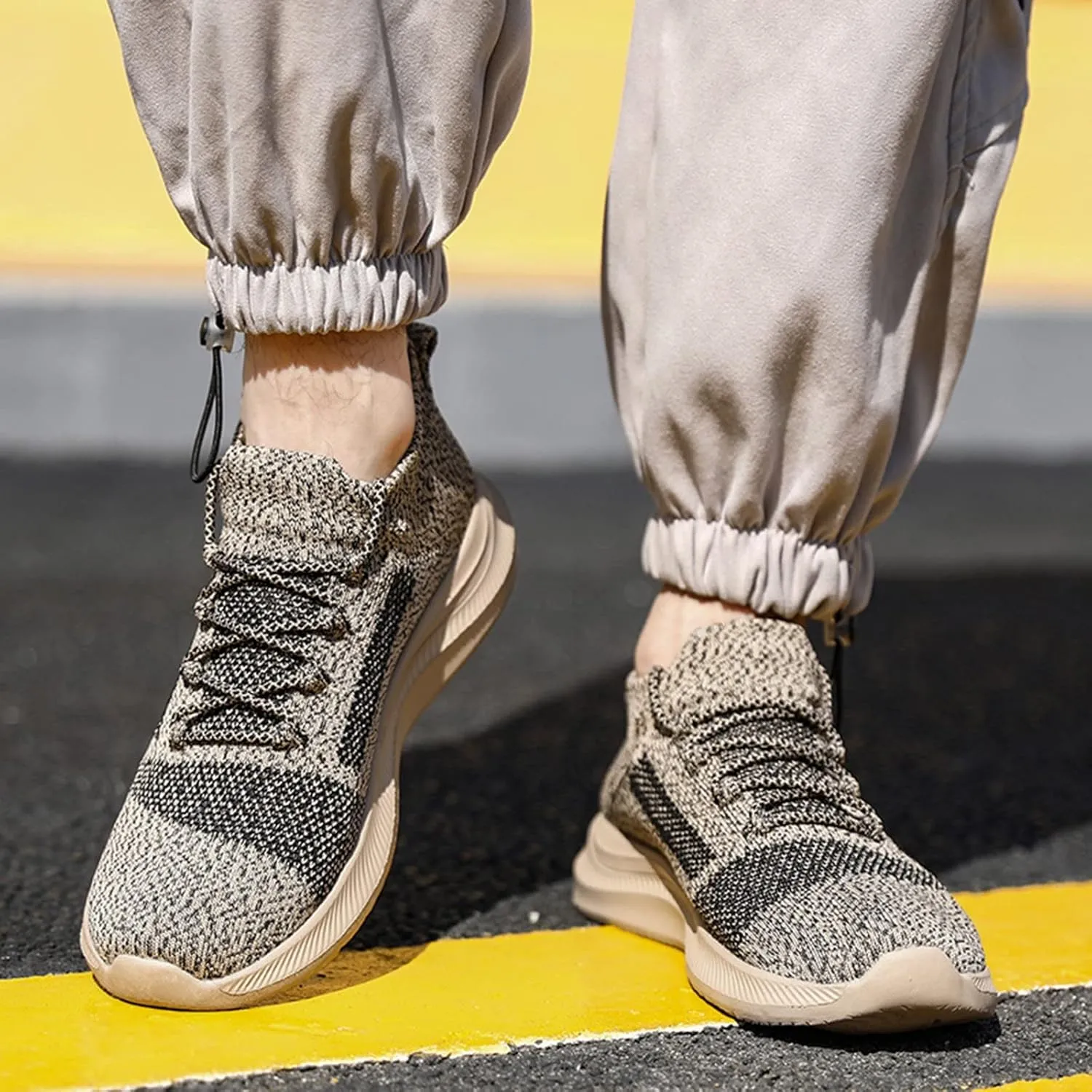 Mens Tennis Shoes Mens Athletic Shoes Slip on Shoe for Men Tennis Shoe for Men Mesh Breathable Sneaker